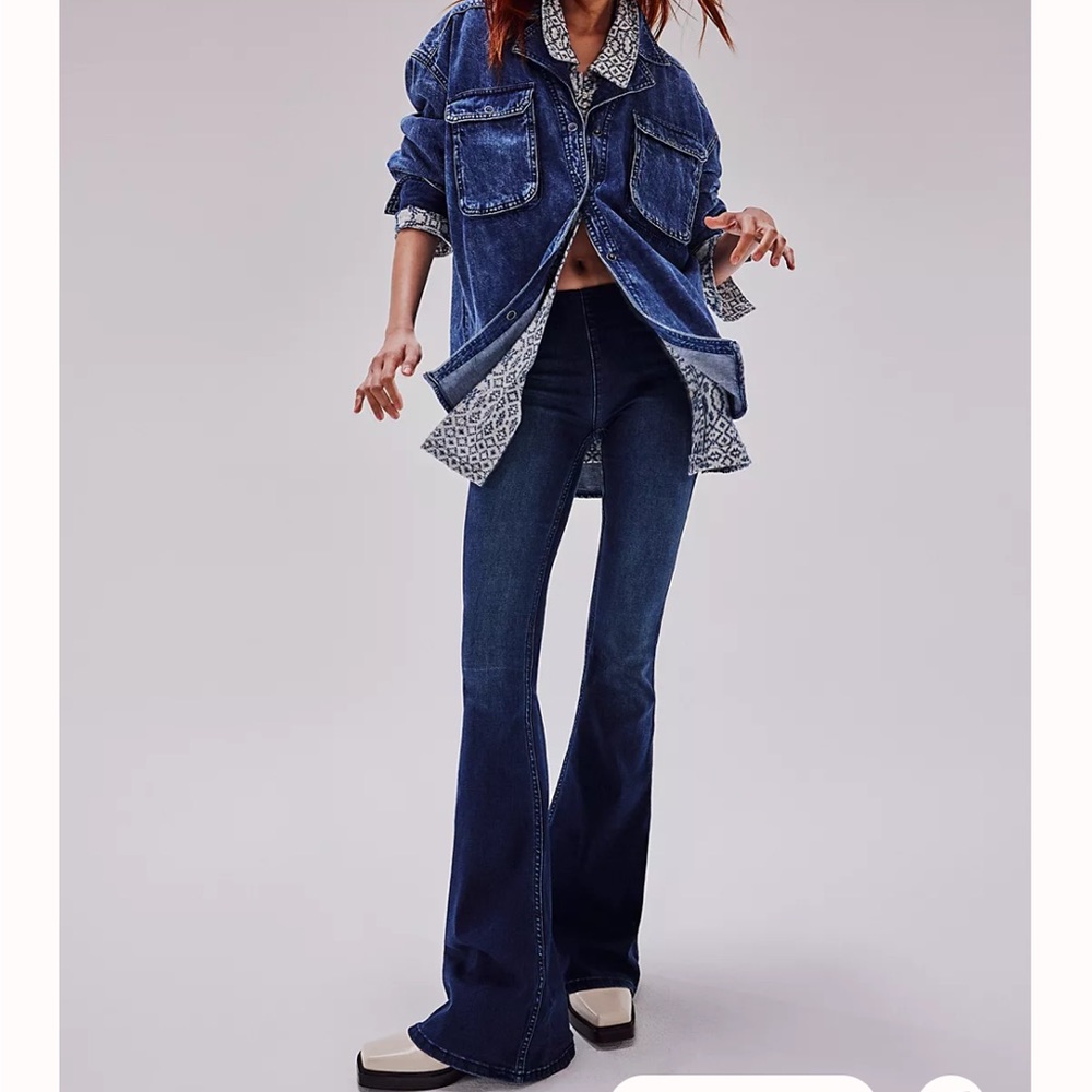 FREE PEOPLE Penny Pull-On (no fly) Flare Jeggings